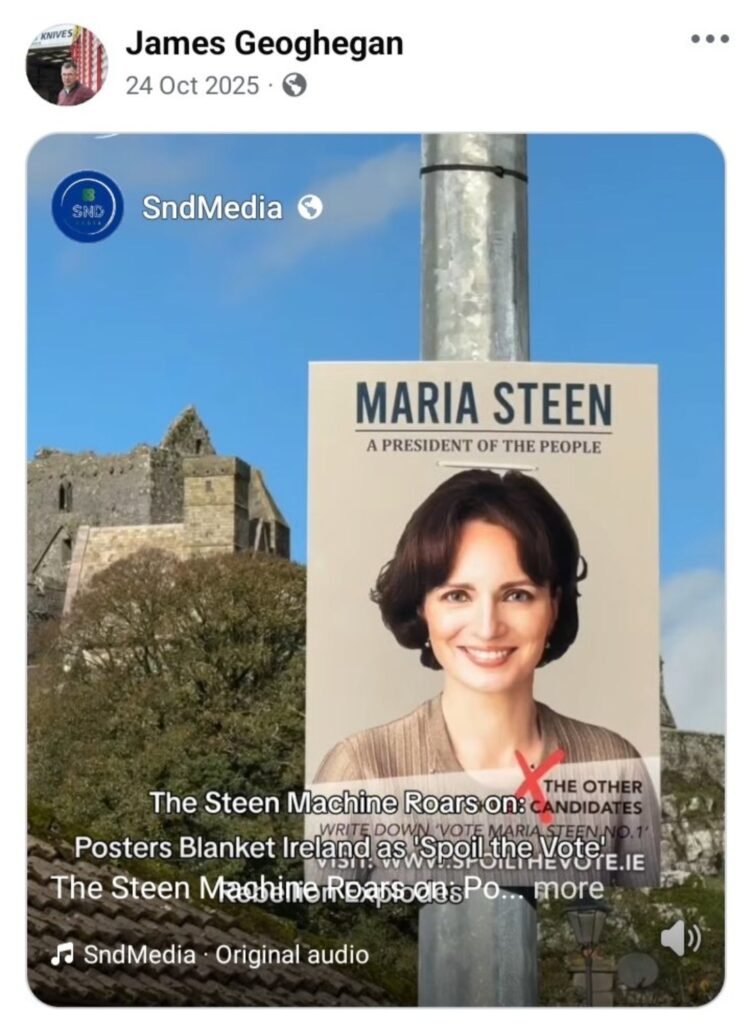 James Geoghegan is a supporter of anti-choice, would be Presidential election candidate. 