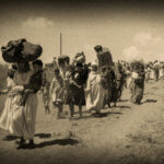 Palestinians fleeing the Nakba of 1948.