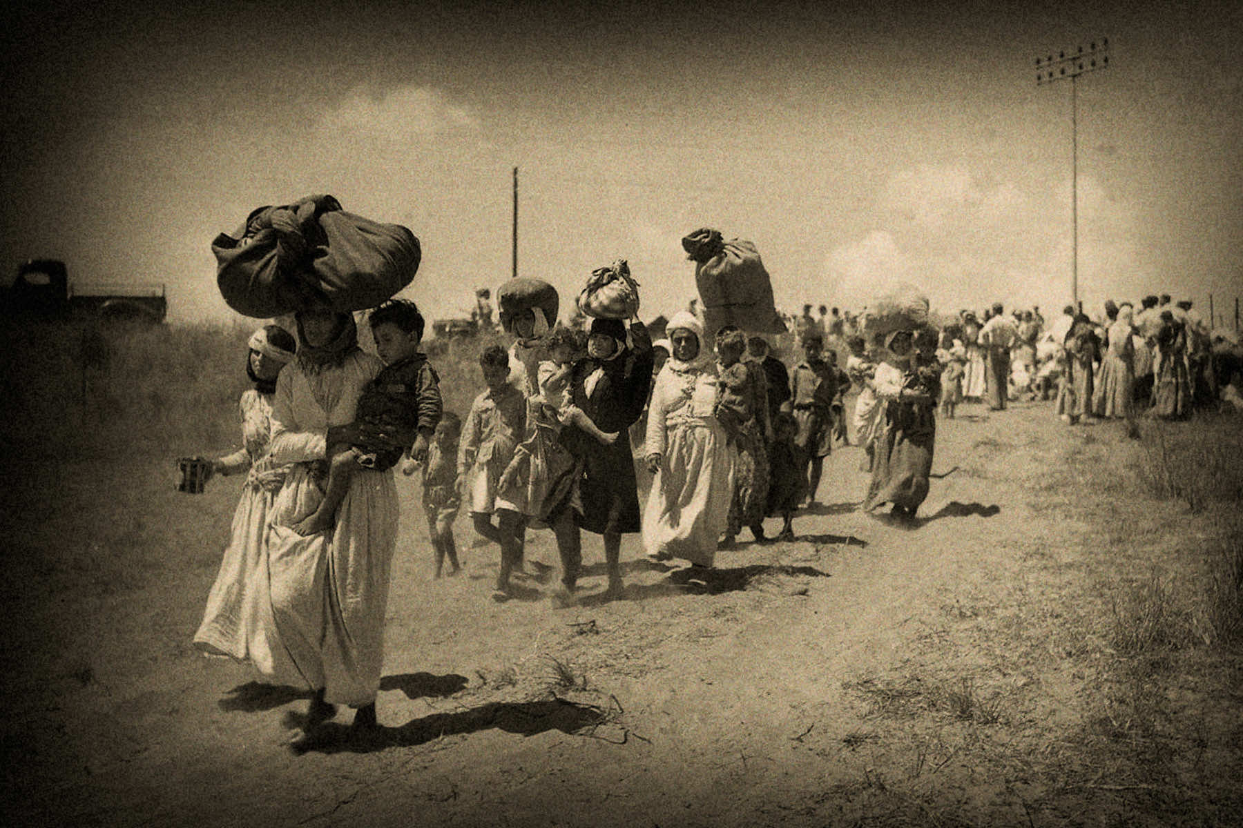 Palestinians fleeing the Nakba of 1948.